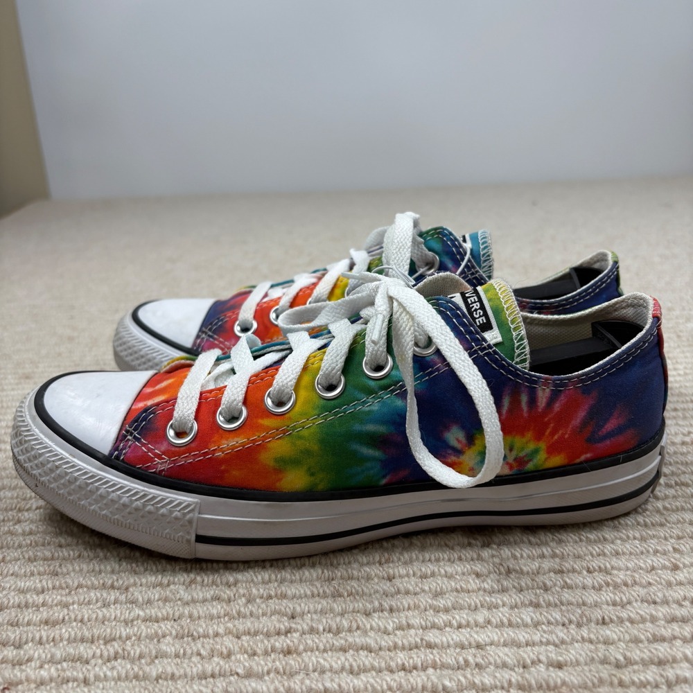Converse Chuck Taylor All Star Shoes Womens 7 Mens 5 Rainbow Tie Dye Hippie Boho - Picture 10 of 10